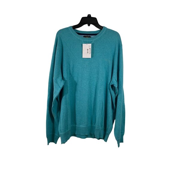 Club Room Mens XXL Turquoise Crewneck Sweater - New With Tags - Picture 4 of 7
